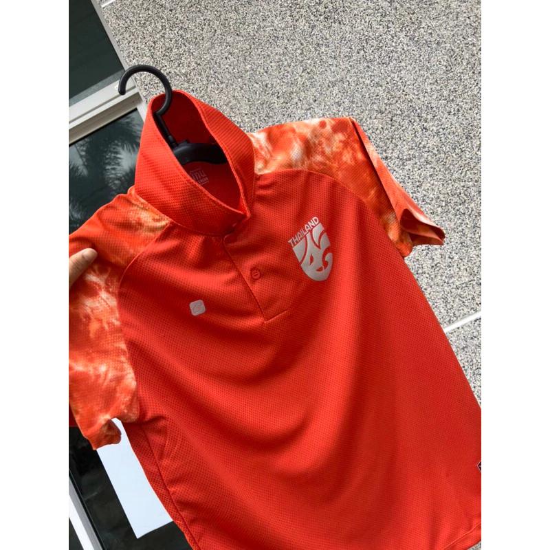 THAILAND National Football Soccer Tie Dye Pattern JERSEY CHEER Fan Vintage Version Quick Dry Shirt Polo Short Sleeve Uniform Elephant Logo Sport