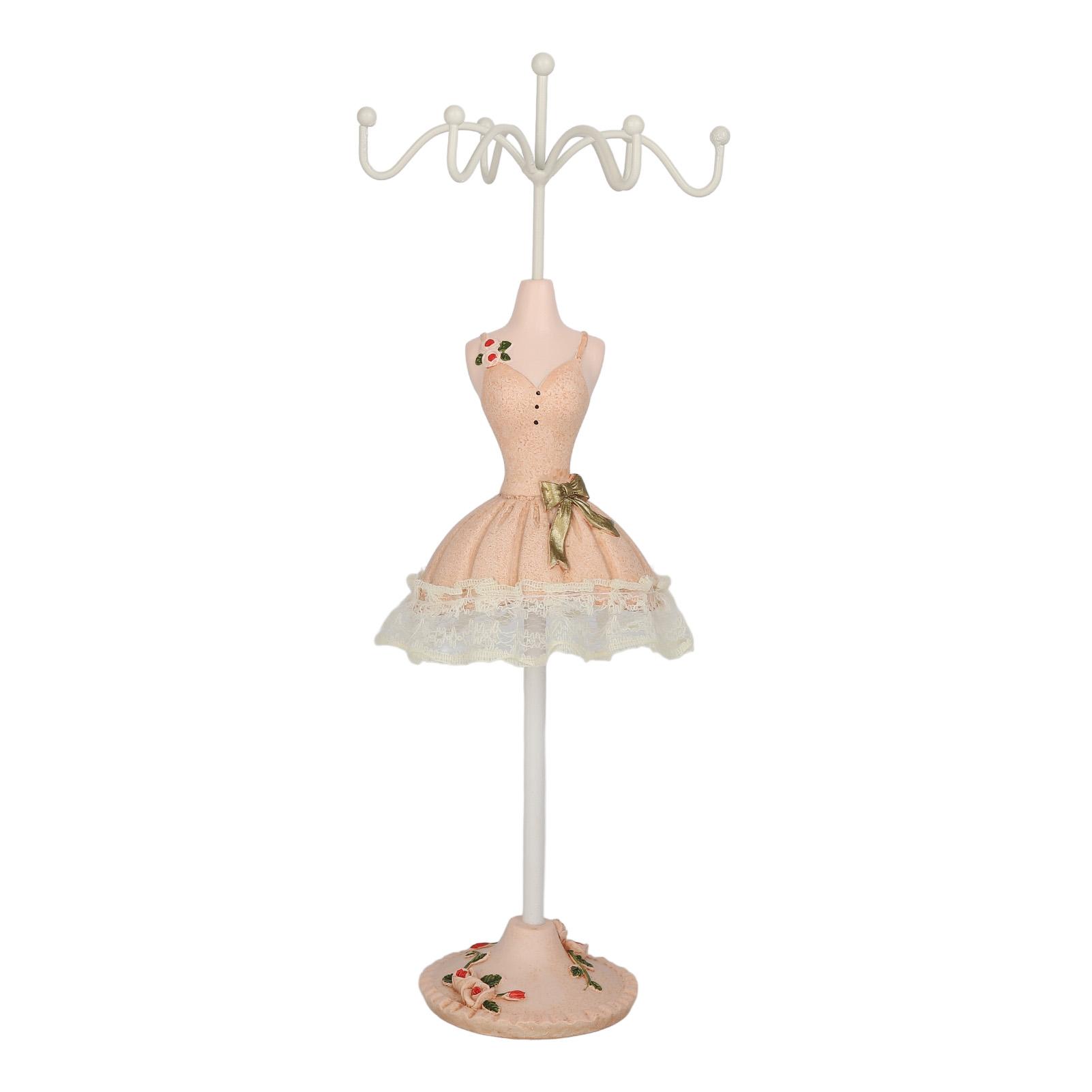 

Модель Платья Подставка для Демонстрации Ювелирных Изделий Смола Железо Экономия Места Витрина для Подвешивания Серег и Ожерелий Манекен шампанского