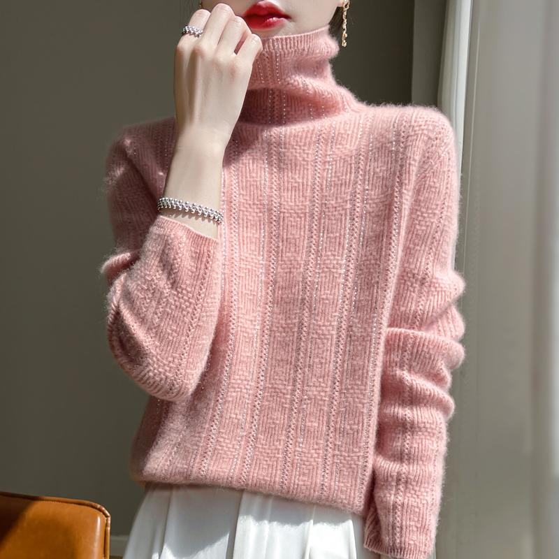 Kashmirgenser for kvinner Qinghe kashmir 30% kashmir 70% ull høst og vinter genser varm og moteriktig