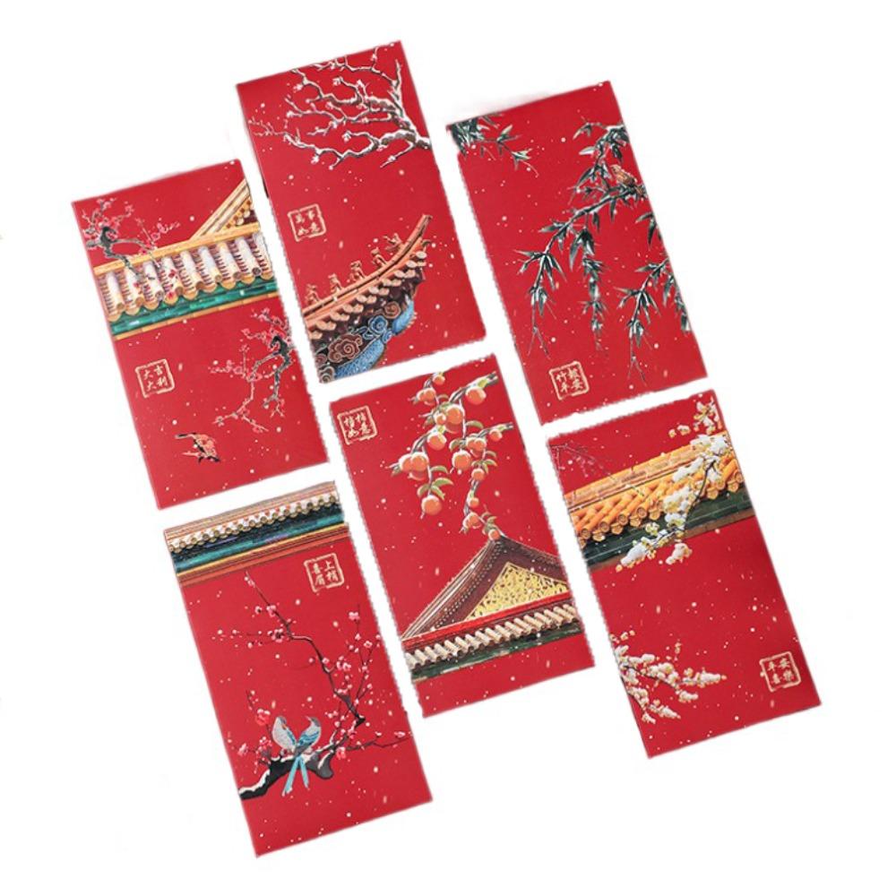 Snow Scene 2025 Lucky Money Bag Mixed Pattern Red Packet Creative HongBao  Wedding