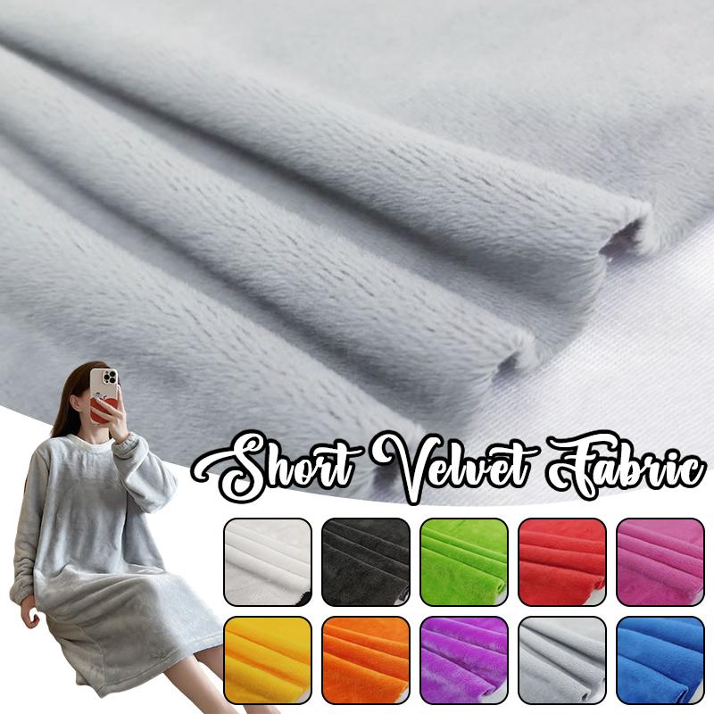 1m Einfarbiger Kurzflorstoff Superweicher Samtstoff DIY Handgemacht Heimtextil Spielzeug Kleidung Kissen Kissenbezug Decke Material
