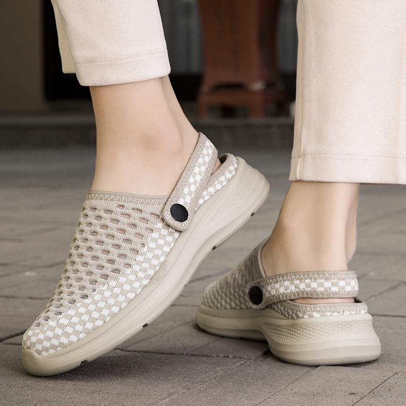 Fashion Summer Sandals Also Have Mesh Slippers  Breathable Camisoles, Outdoor Thick Soled Shoes Women Size Men Sandals Sandalias Planas