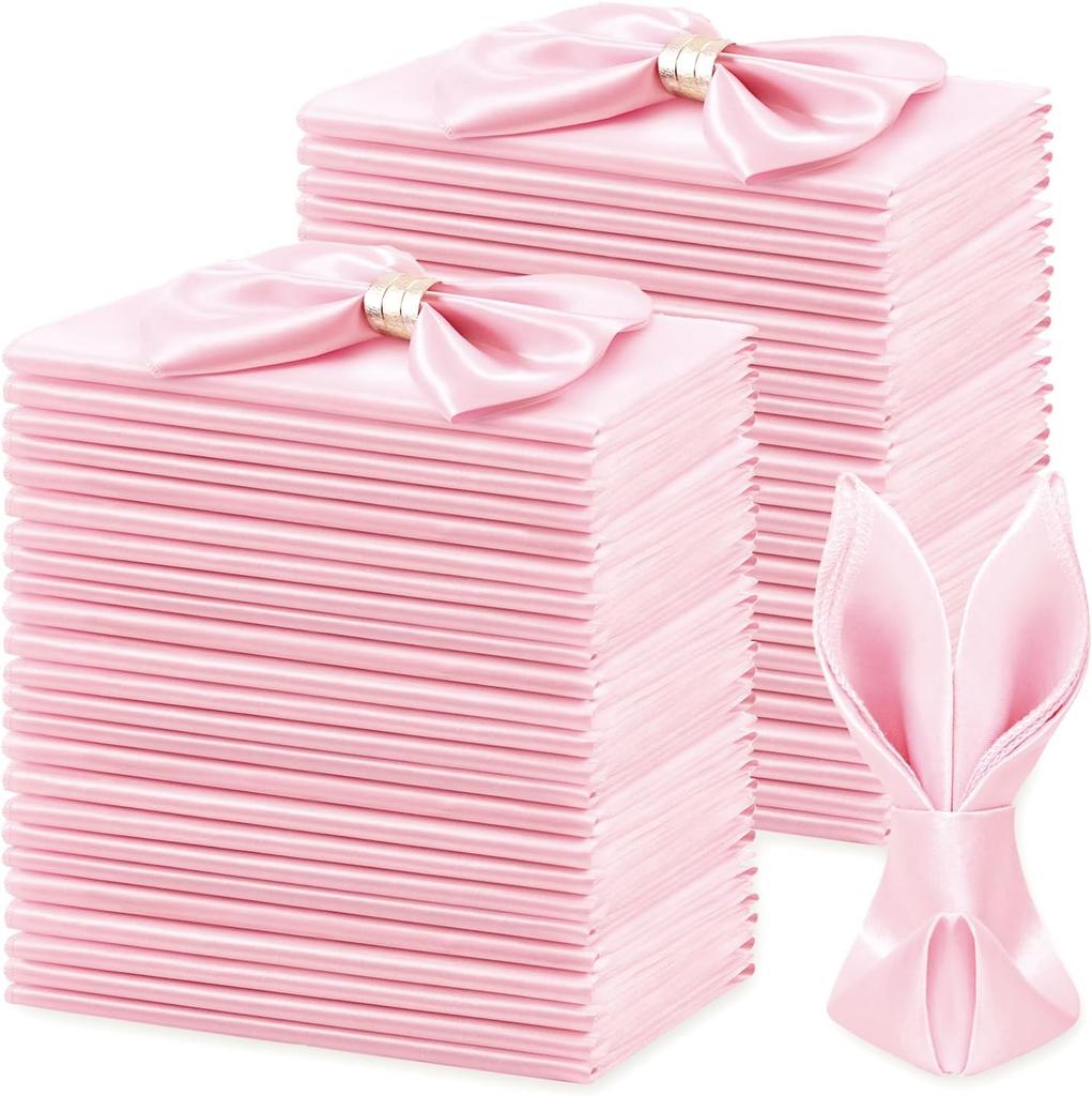 Anti-wrinkle Shiny Square Satin Napkin Washable Seamless Royal Shine Glamor Table Napkin Dining Party Wedding Napkins Home Decor
