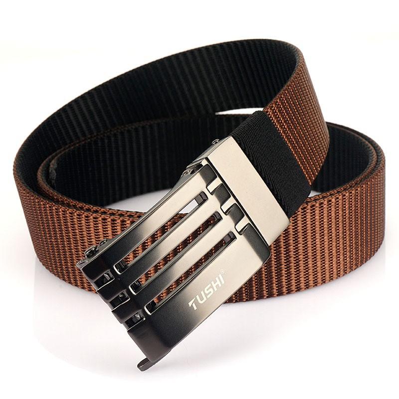 Belt Rotating Automatic Buckle Men's Waist Double-sided Color Nylon Canvas All-match Casual Trend Pants