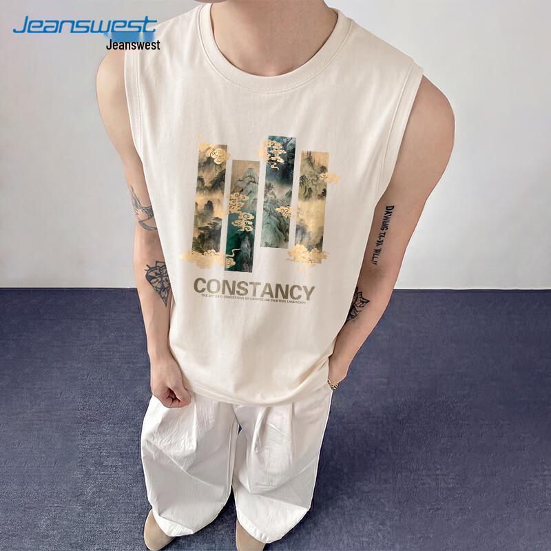 Jeanswest Men s Round Neck Mountain Forest Graphic Print Cotton T-Shirt XL