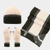 Fashion Knitted Hat Scarf Gloves Set For Winter Warmth With Stylish Design For Men Women