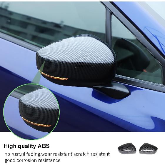 PIUGILH Exterior Rearview Mirror Cover Compatible with Subaru Crosstrek 2023 2024, ABS Side View Mirror Guard Cover, 2Pcs (Carbon Fiber Pattern)