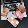 Beautiful Rose Gold Art Shockproof Phone Case for iPhone 17 Air 16 16E 15 Pro Max 14 Plus 13 Mini 12 Back Cover Anti Fall Fundas