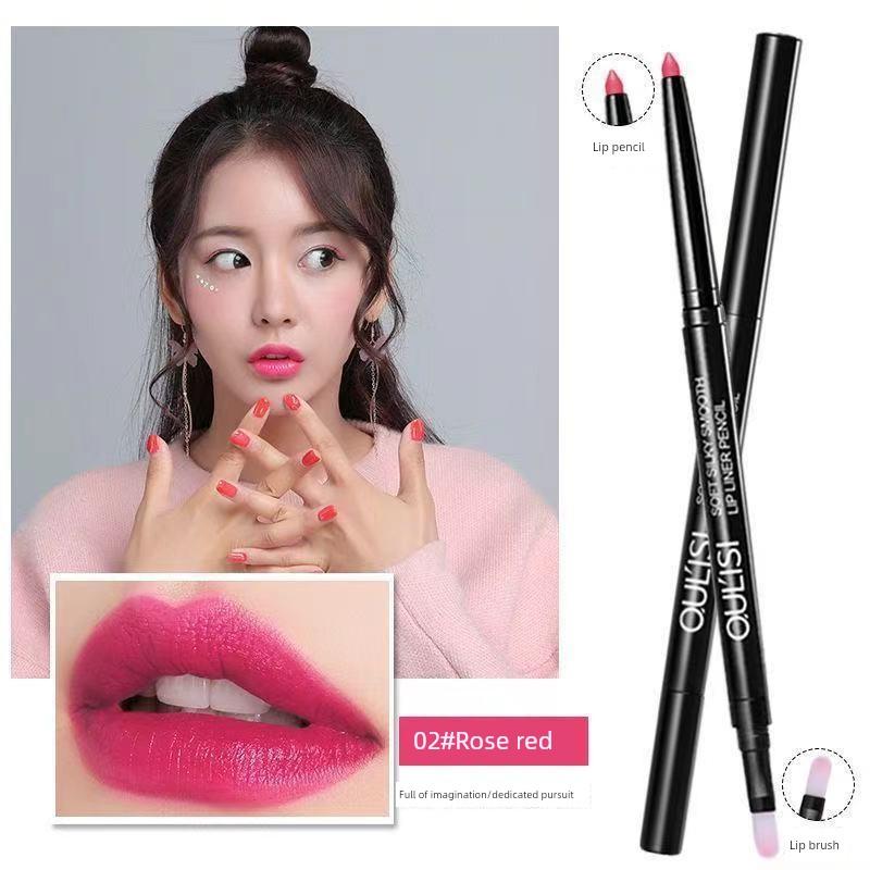 Official Genuine Lip Liner, Long-Lasting, Non-Fading, Double-Ended Automatic Lip Pencil for Women