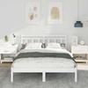 Bed Frame White 120 x 190 cm Solid Pine Wood