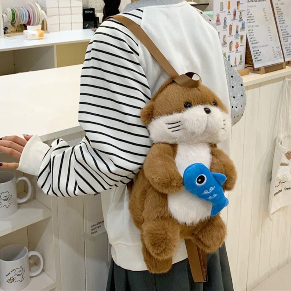 Adorable Simulation Animal Shoulder Bag Realistic Look Student School Bag  Birthday Gift