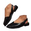 Sandales pour femmes Mode femme Été Couleur unie Bout carré Côté creux Chaussures arrière Talon bas élastique Décontracté Zapatos Para Mujer