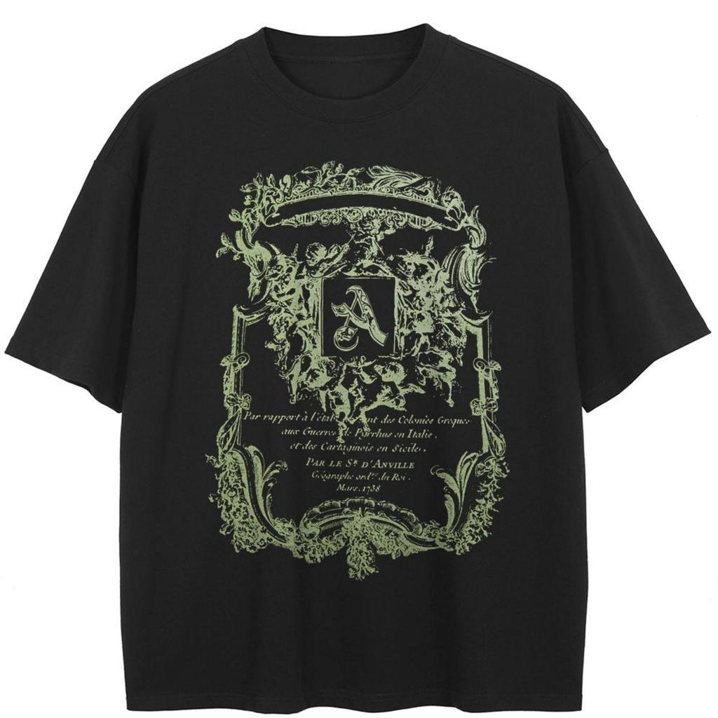 Streetwear Letter Graphic Black T-Shirt Cotton Unisex Tops Tees Summer Short Sleeves T Shirt