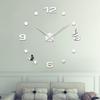 Modern Design Large Wall Clock 3D DIY Quartz Clocks Watches Acrylic Mirror Stickers Living Room Home Decor Horloge
