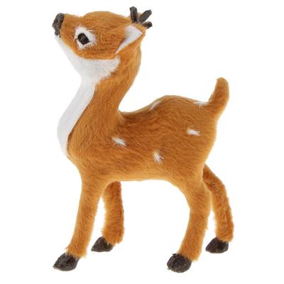 Standing Simulation Polyethylene Small Deer Reindeer Xmas Home Decor Gray
