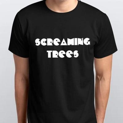 CAMISETA ÁRBOLES GRITANDO tallas S M L XL XXL colores Negro Blanco