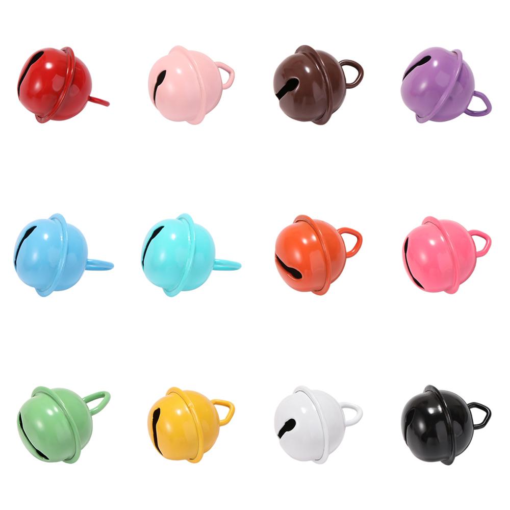 5pcs Candy Color Jingle Bells Metal Beads 18mm Metal Bell Ring Pendant Bracelet