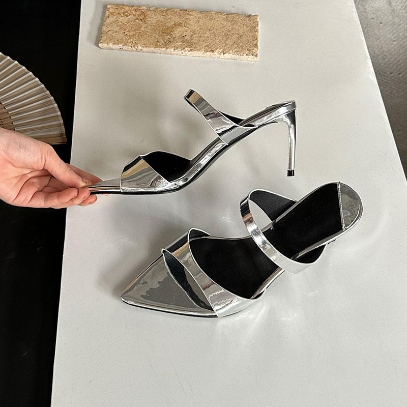 Pointed Toe Pumps Ladies Thin Heels Shoes Luxury Female Slip On Footwear Women High Heels Shoes Slides