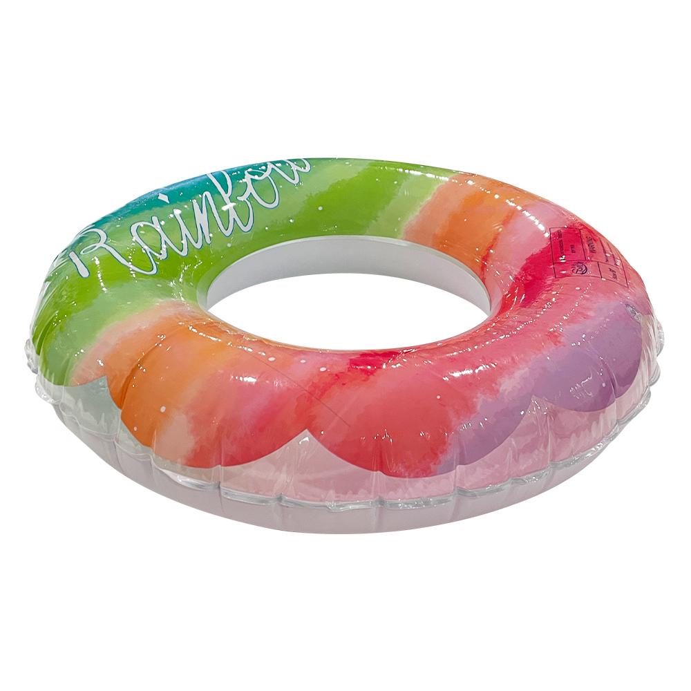 1pc Gradual Petal Swim Circle Thickened PVC Inflatable Swimming Ring Beach Pool Water Floating Circle