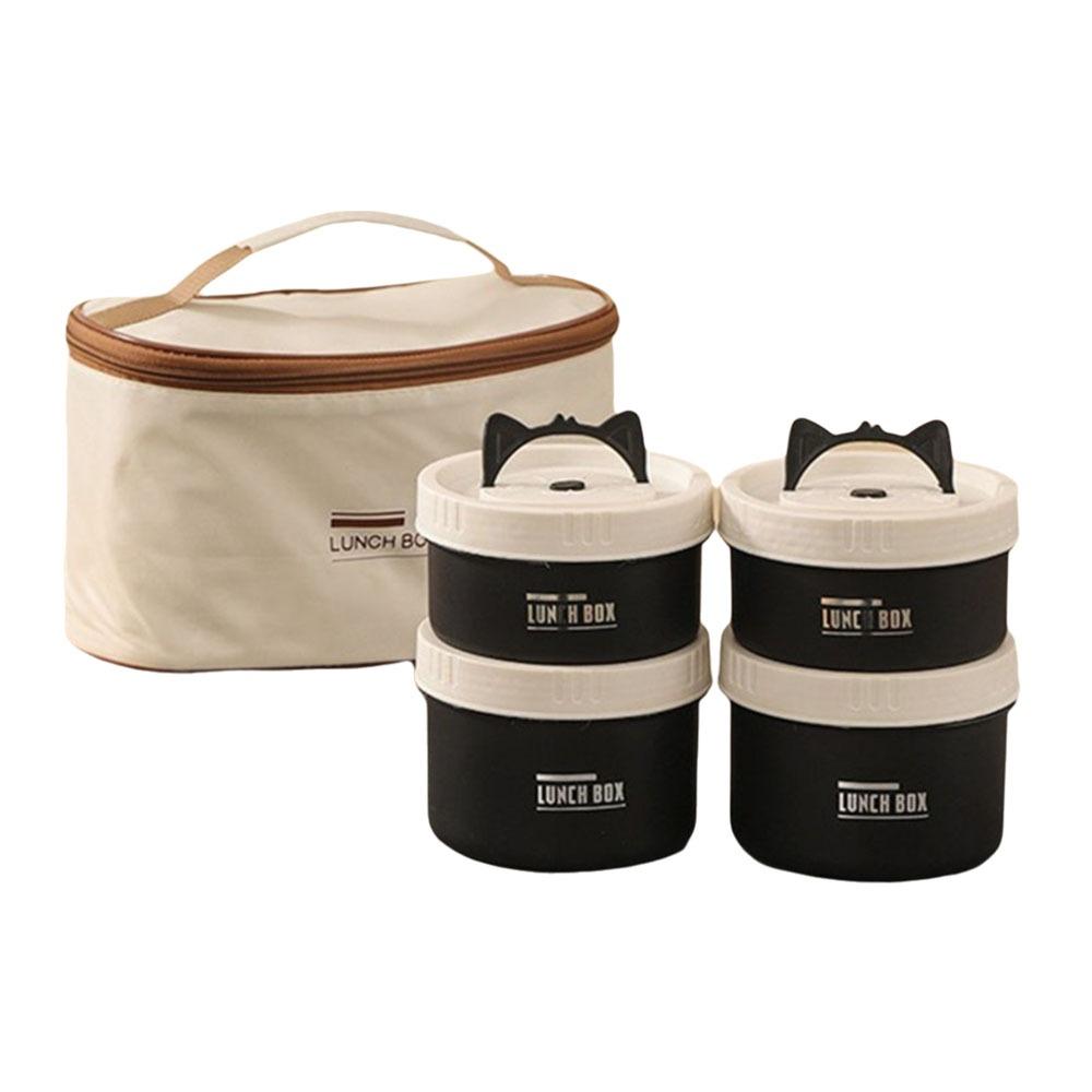 Round Heat Preservation Lunch Box Large Capacity Fresh-keeping Box Practical Food Container  Office