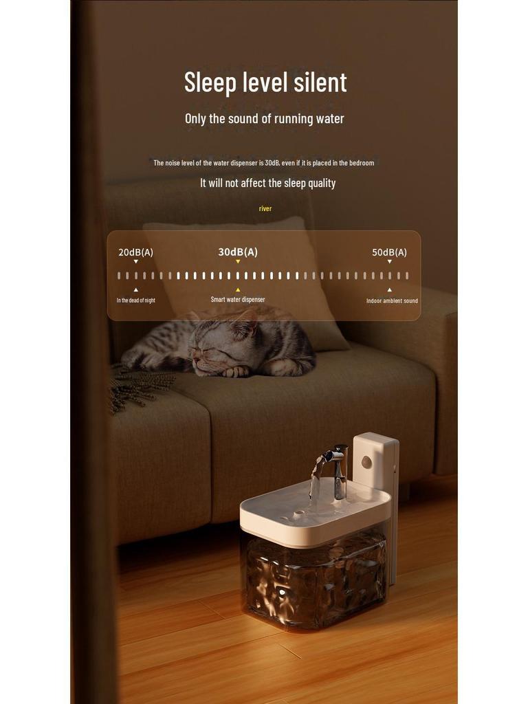 Wireless Cat Drinking Fountain: Smart Automatic Circulating Water Dispenser with No-Wet Flow