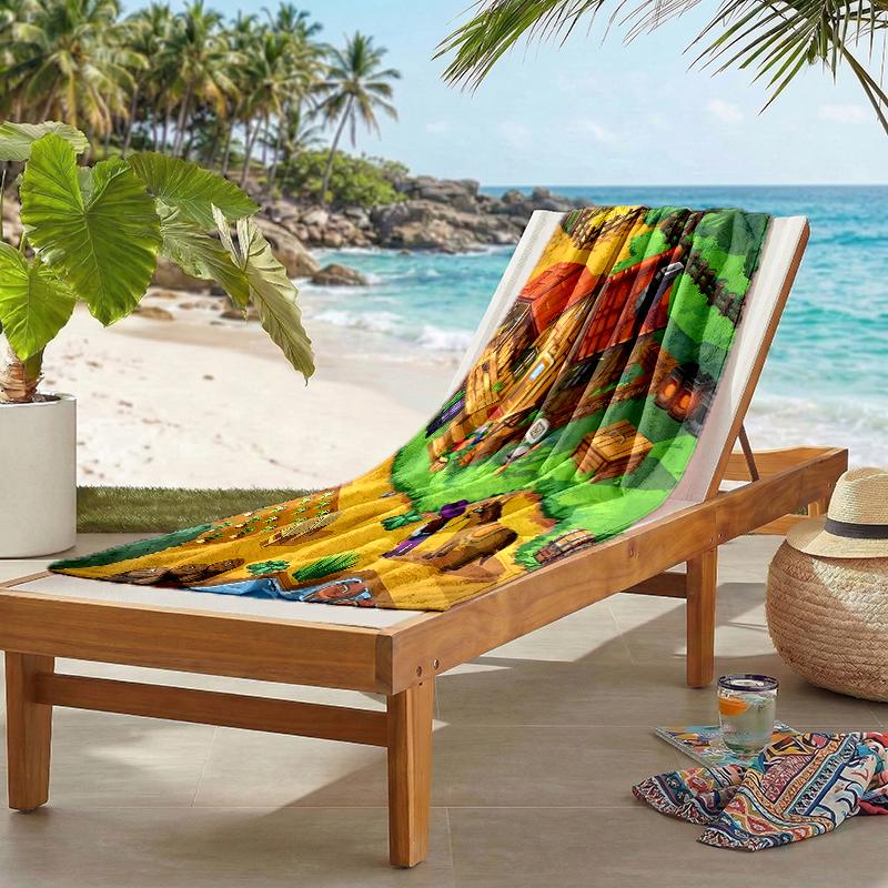 Stardew Valley Fashion Beach Towel: Ideal for Summer Adventures Soft, absorbent and quick drying suitable for swimming and bathing