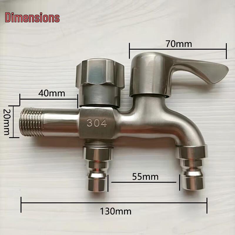 Du'ao Washing Machine Dual-Outlet Faucet