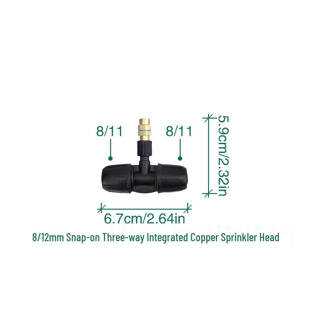 8/12 Irrigation Soft Hose Double Lock 47 Turn Six-Way Garden Watering Connector