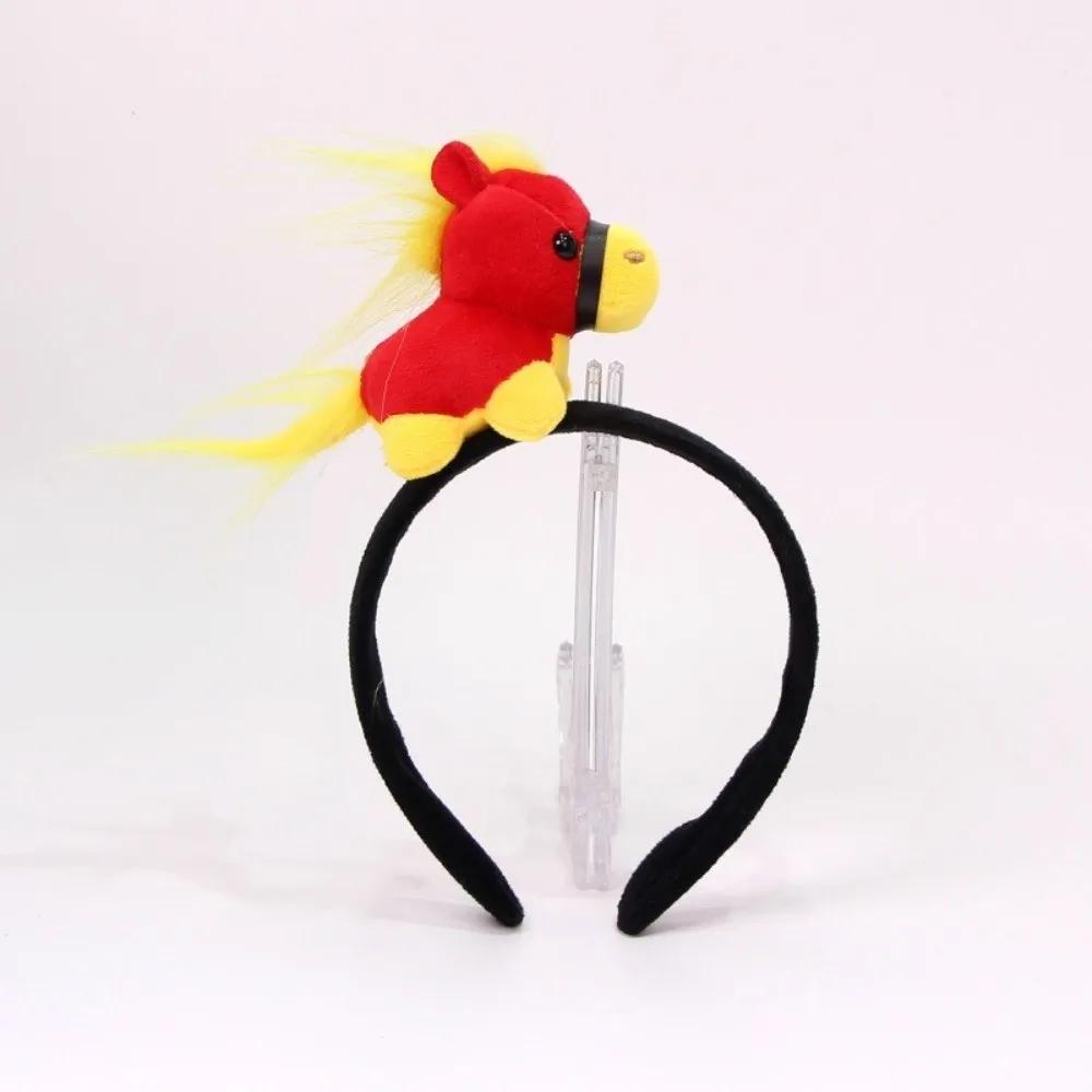 Exquisite Cartoon Horse Hair Hoop Mascot Pony New Year Headband Headwear Good Luck Headpiece Children