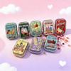 Retro Metal Storage Tin Box Ice Cream Pattern Sealed Lid Durable Small Organizer for Jewelry Rings Craft Small Parts