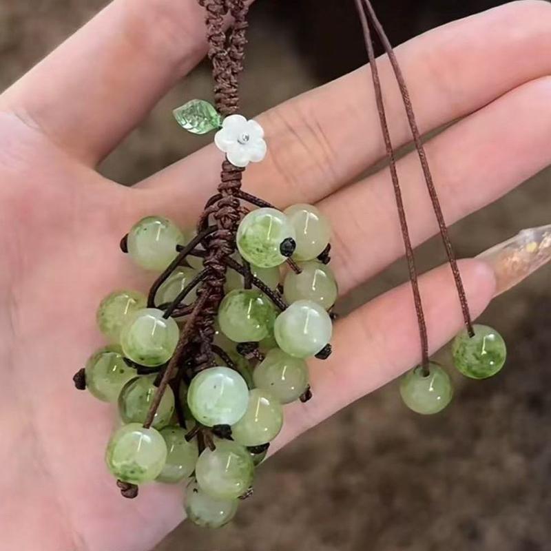 Grape Pendant Lily Of The Valley Diy Craft Kit Fresh And Cute Phone Charm Bag Charm Creative Keychain