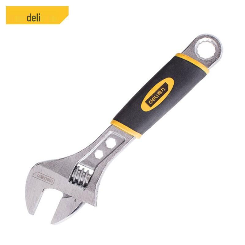 Deli 6-inch Plastic Handle Adjustable Wrench