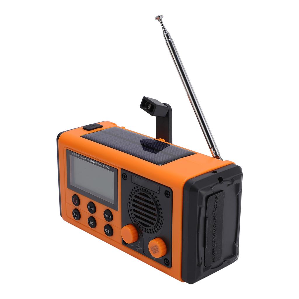 Multifunction Radio Solar Hand Crank Radio   Spker Large Capacity Power Source for Outdoor Lighting Emergency