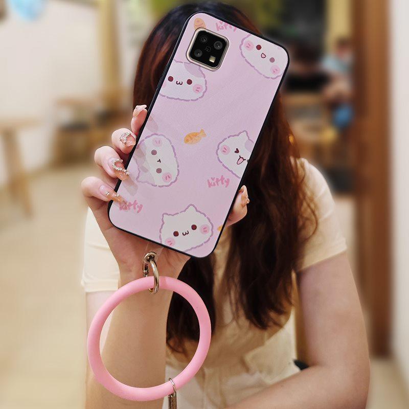 

Ring heat dissipation Phone Case For Sharp Aquos Sense4 4G/Sense 5G Solid Color Waterproof Soft Case Bracelet Cute Youth Sharp Aquos Sense4 4G/Sen