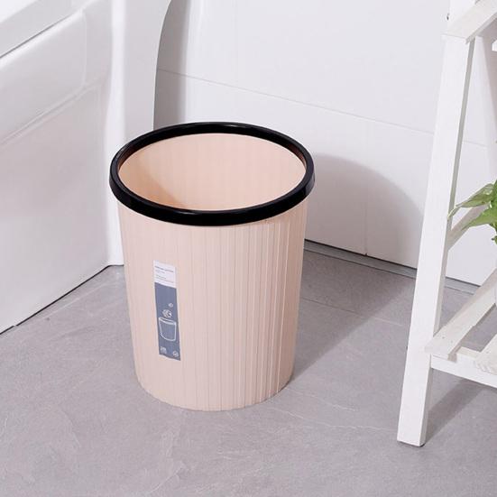 2PCS Garbage Can with Pressure Ring Design Waste Bin Large Capacity Portable Strong Load Capacity Trash Bin for Home Bedroom Bathroom Kitchen