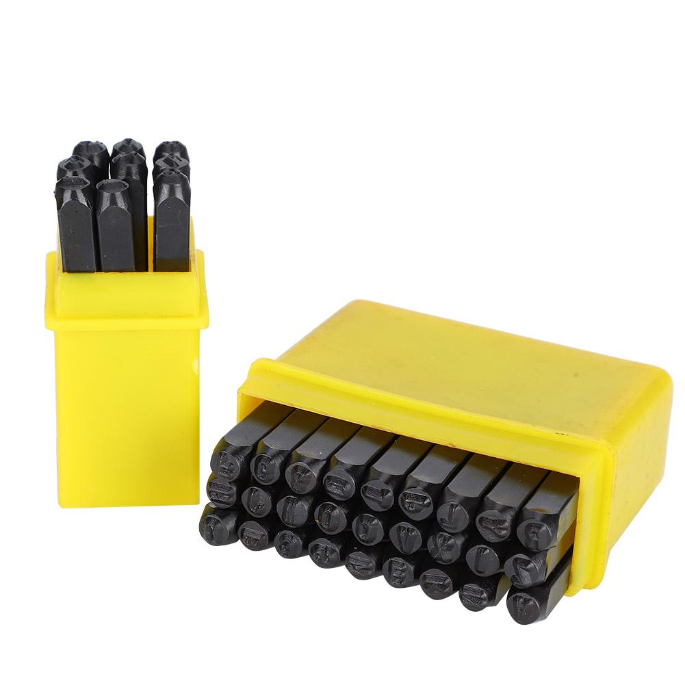 36Pcs Stamping Punch Tool Number(0‑9) Letter (A‑Z‑&) High Carbon Steel 2Pcs Box