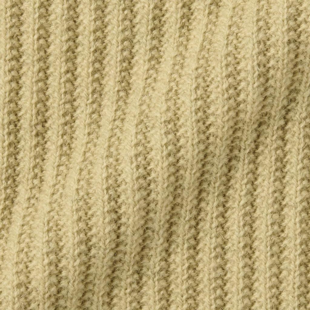 MUJI Andes Wool Mock Neck Light Size BA1P6A4A Women's Sweater, Yellow, L,