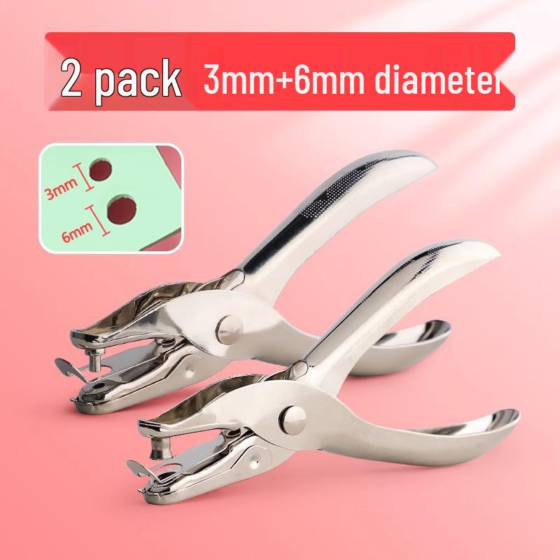 Compact Single Hole Punch with Protective Sticker, Student-Friendly and Effort-Saving Binding Tool