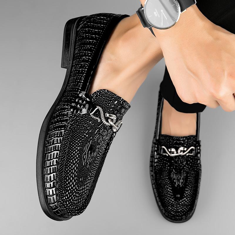 Fashion Top Quality Male Loafers Street Style Walking Footwear Luxury Brand Leather Men's Dress Shoes Summer Breathable Casual Flats