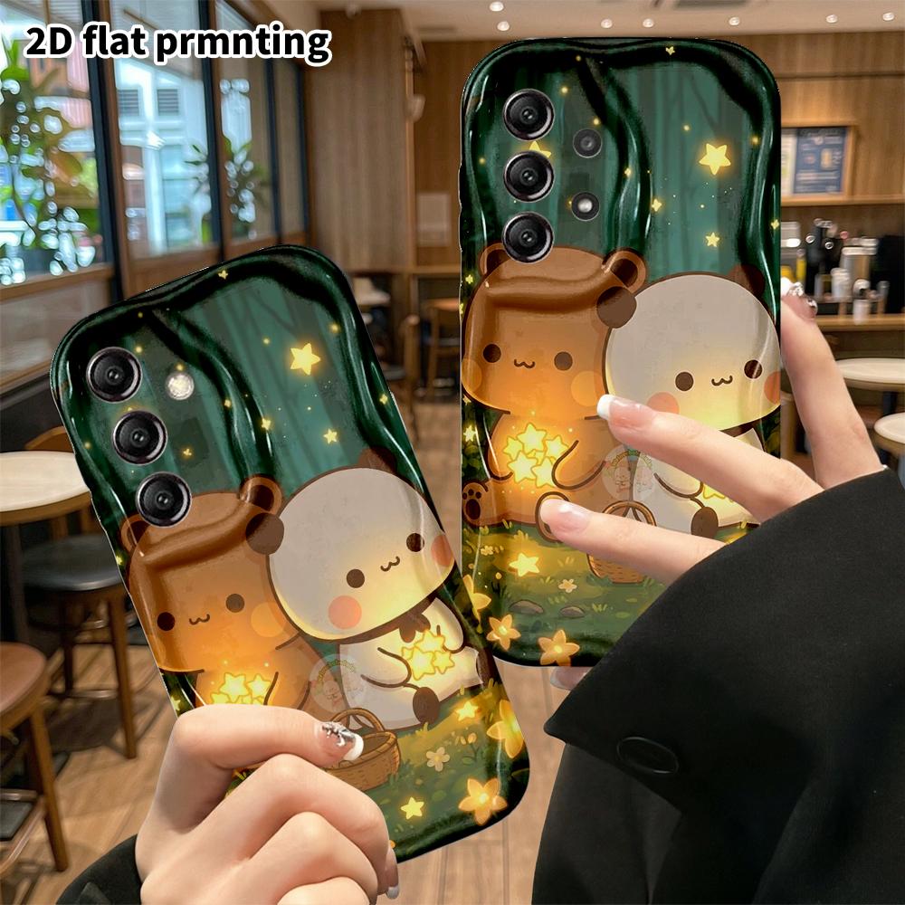 Phone Case: 2D Flat Samsung Galaxy A34 A35 S20 S22 S21 FE Plus Ultra Protective Case, Bear and Panda, Christmas and Halloween Gift