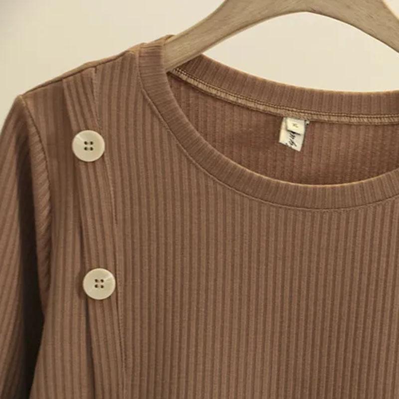 Oversize Sweatshirt for Women Loose Round Neck Casual Pullover Long Sleeve Stretch Top Sweatshirt