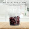 10pcs Plastic Storage Buckets Moisture Proof Round Containers Kitchen Canisters Lightweight Food Grade PP Jars Seal Lids