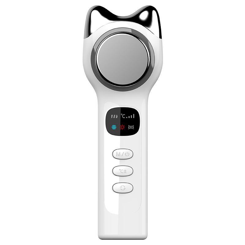 

Маленький ледяной молоточек Горячий и холодный массажер для лица: Устройство для светотерапии красным и синим светом с функциями льда и тепла