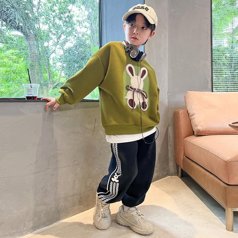 

Весна Осень Мальчики 3D Шнуровка Мультяшная Толстовка+Спортивные штаны Тренировочные Комплекты Школьники 2 предмета Спортивный костюм Детские Костюмы для бега 5-16 лет 160