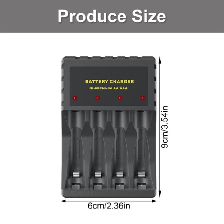 Compactly AA 3A Battery Charger Charging Hubs With USB Port And Individual Slot Charging Capability Auto Stop Function