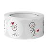 Valentine's Day Heart Figure Stickers Decorative Stickers Labels for Anniversaries Wedding (500Pcs/Roll) Gifts top sale