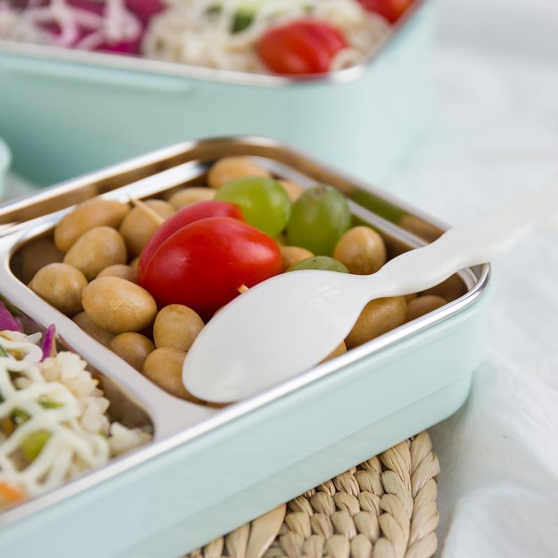 With Random Pattern Cartoon Lunch Box Stainless Steel Double Layer Food Container Portable Kids Picnic School Bento