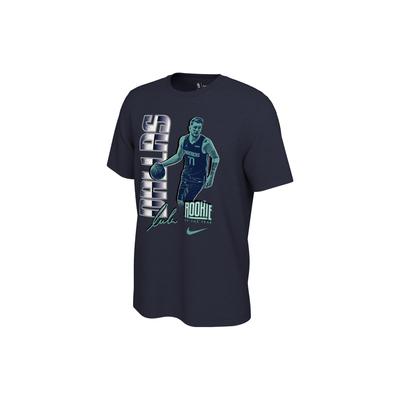Dallas Mavericks Luka Dončić Graphic Print Crew Neck T-Shirt Men Tops Navy-Blue DD2805-419