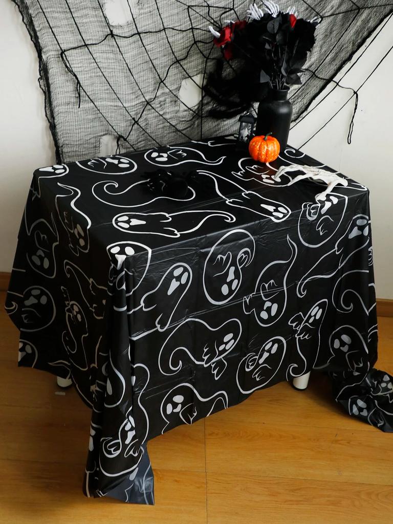 Halloween Placemat Bat Lace Table Runner Cobweb Tablecloth Gothic Tabletop Decor Kitchen Dining Decor Home Party Decorations