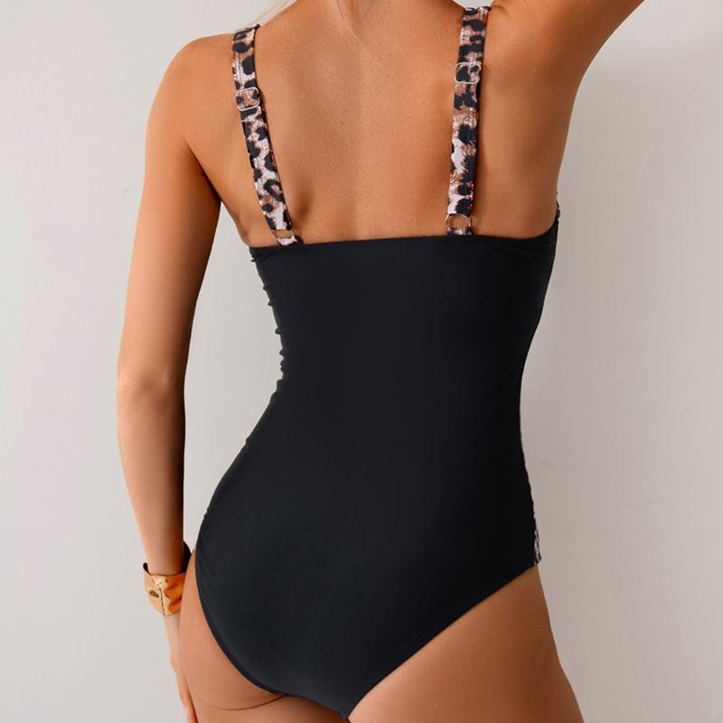 Womens Push Up Swimwear Ladies 1 Pc Bathing Suit Ruched Swimsuit Female Swimming Suit